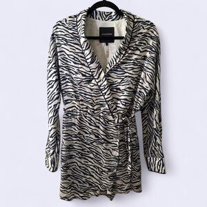 Le Superve Zebra Print Mini Dress/Romper
